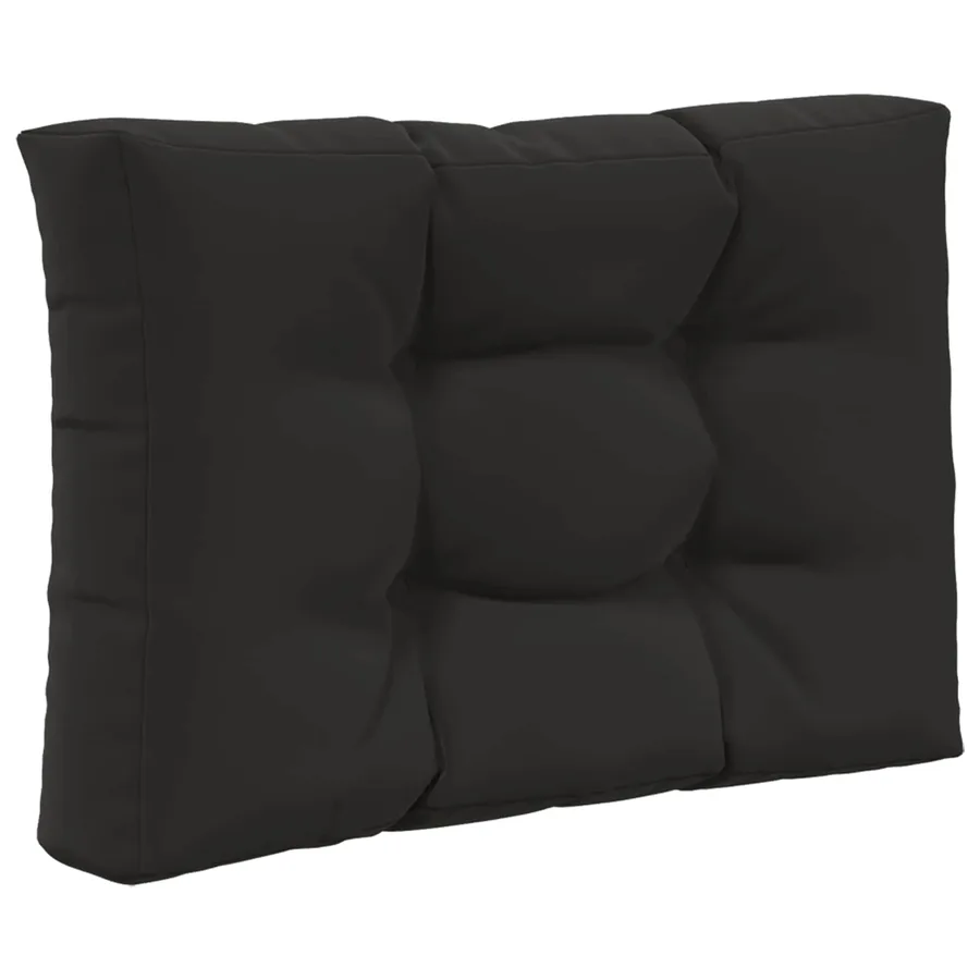 Coussin de canapé d'extérieur 3 pcs Noir Polyester - 5