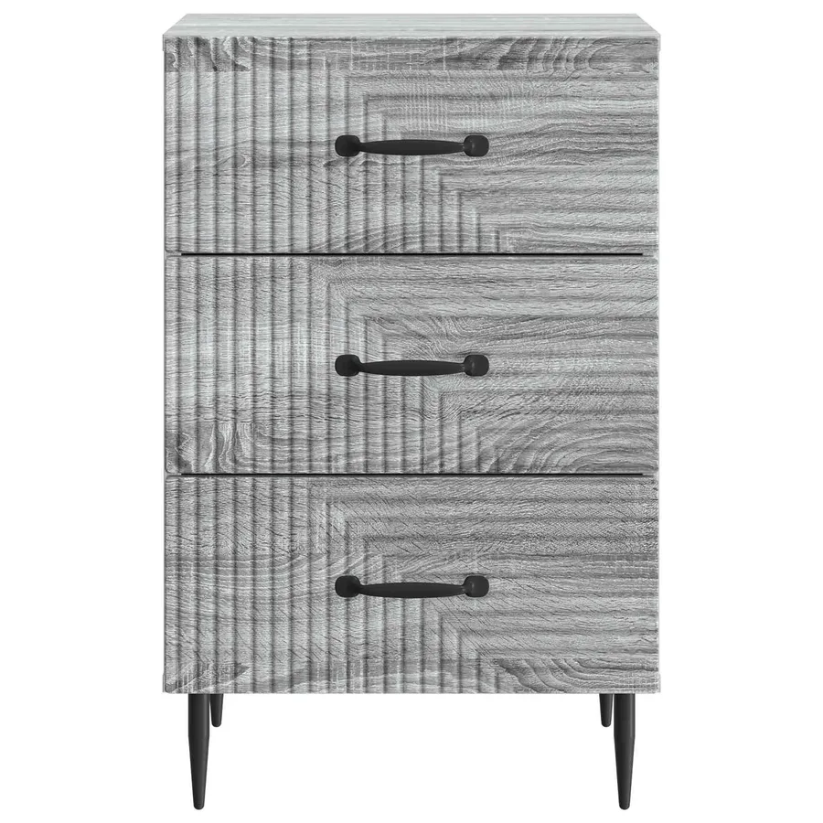 Cabinet de chevet avec tiroir Sonoma gris 43 x 41 x 66,5 cm - 5