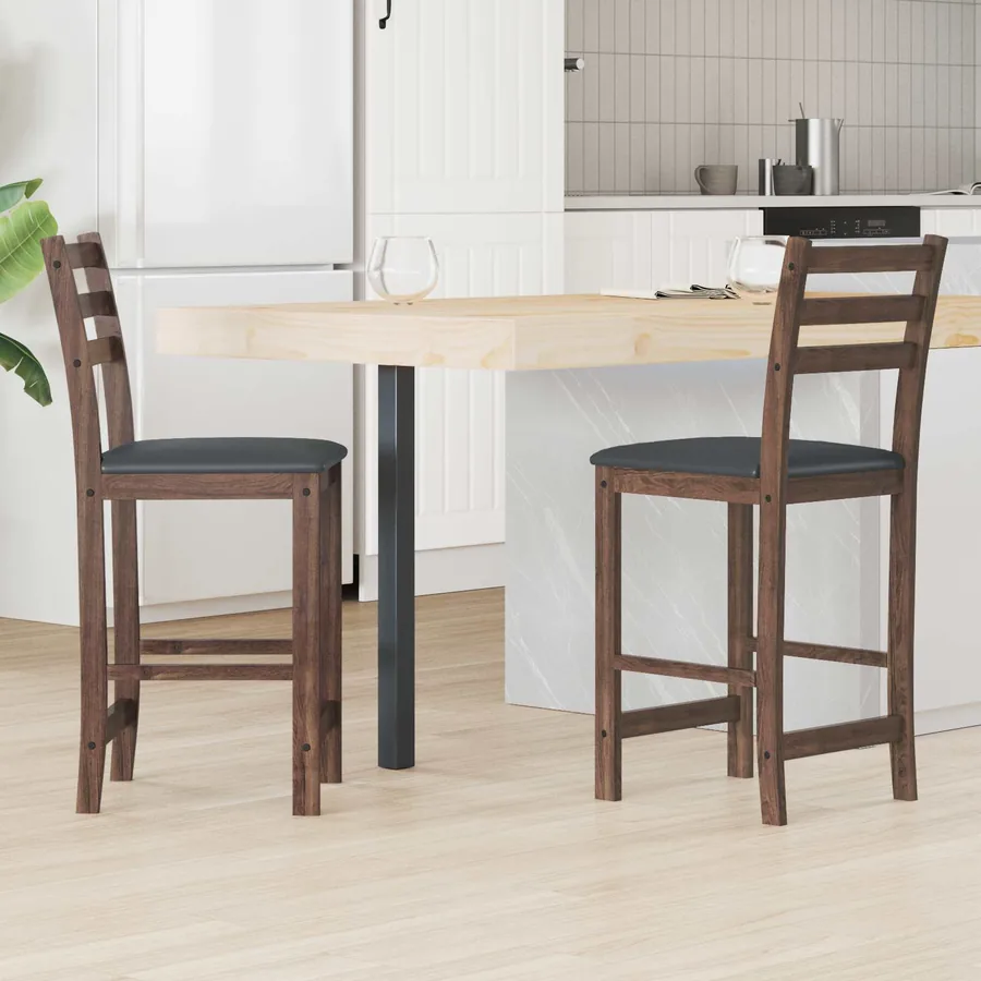 Chaises de salle à manger 2 pcs Marron Clair