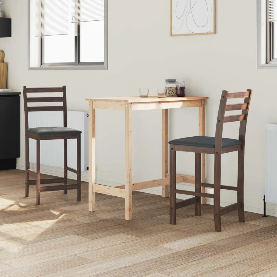 Chaises de salle à manger 2 pcs Marron Clair - 3
