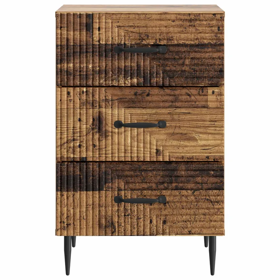 Cabinet de chevet avec tiroir Bois ancien 43 x 41 x 66,5 cm - 5