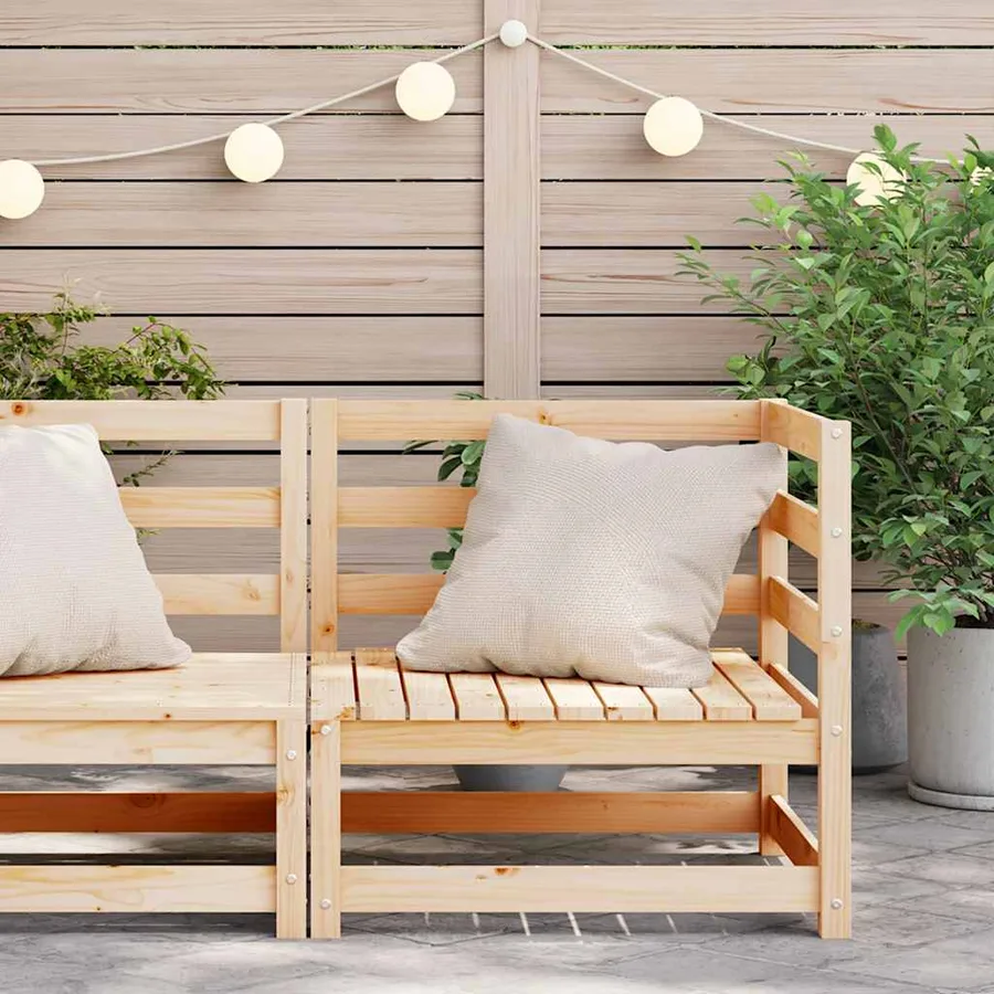 Canapé d'angle de jardin 70x70x67 cm bois de pin massif - 3