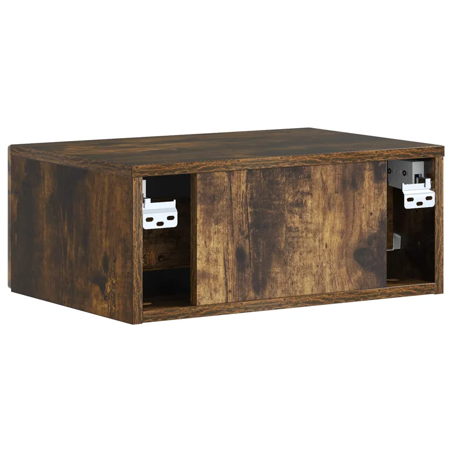 Cabinet de chevet avec tiroir Chêne fumé 49 x 34,5 x 20 cm - 7