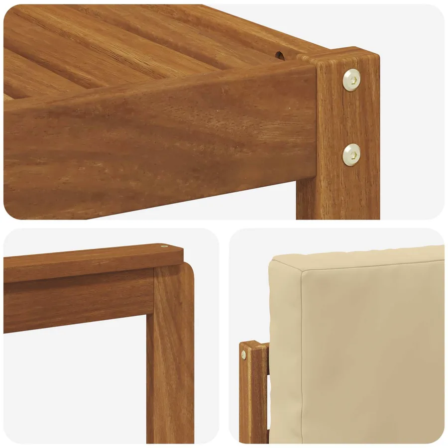 Ensemble de canapés d'extérieur 8 pcs Naturel et Beige - 7