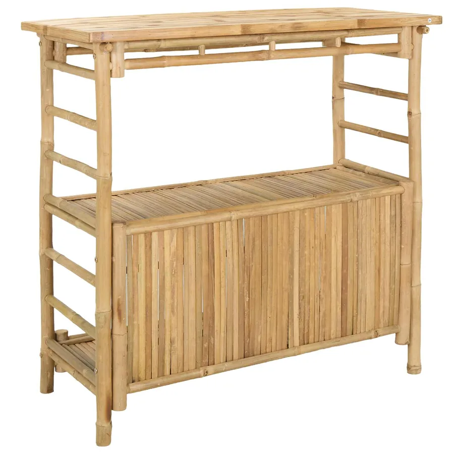 Table de bar extérieure Naturel 110 x 50 x 105 cm Bambou - 2