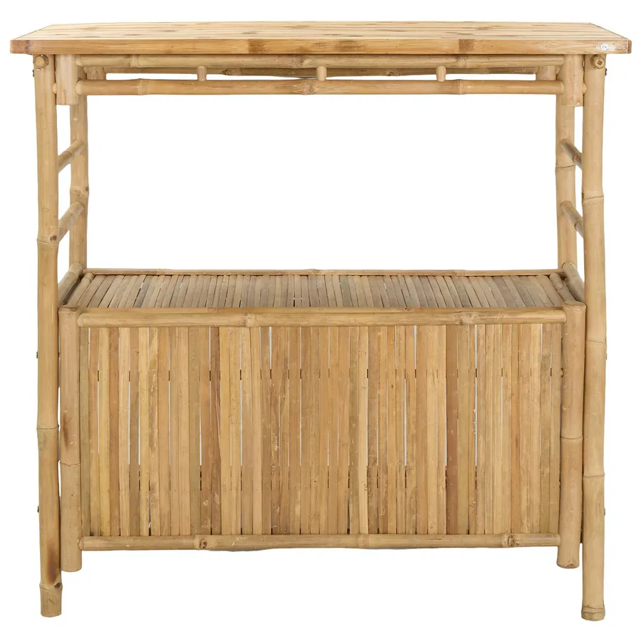 Table de bar extérieure Naturel 110 x 50 x 105 cm Bambou - 3