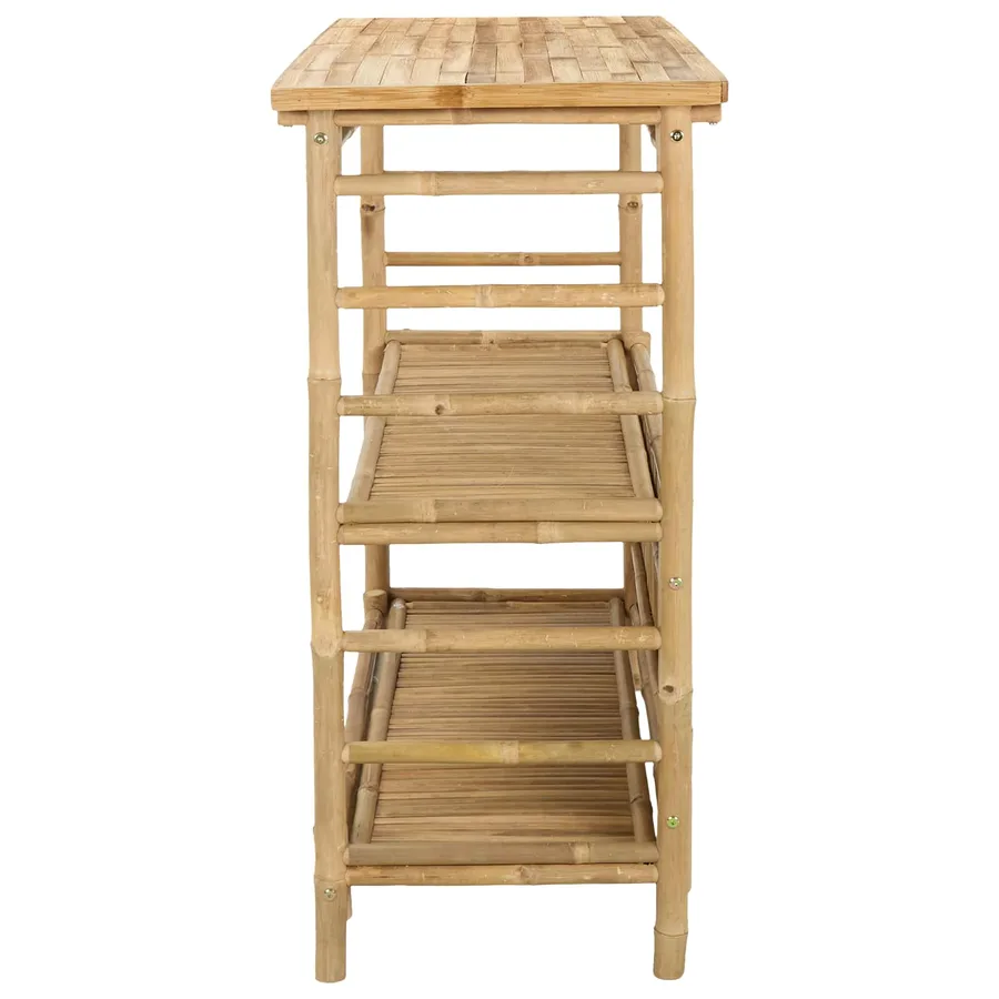 Table de bar extérieure Naturel 110 x 50 x 105 cm Bambou - 4