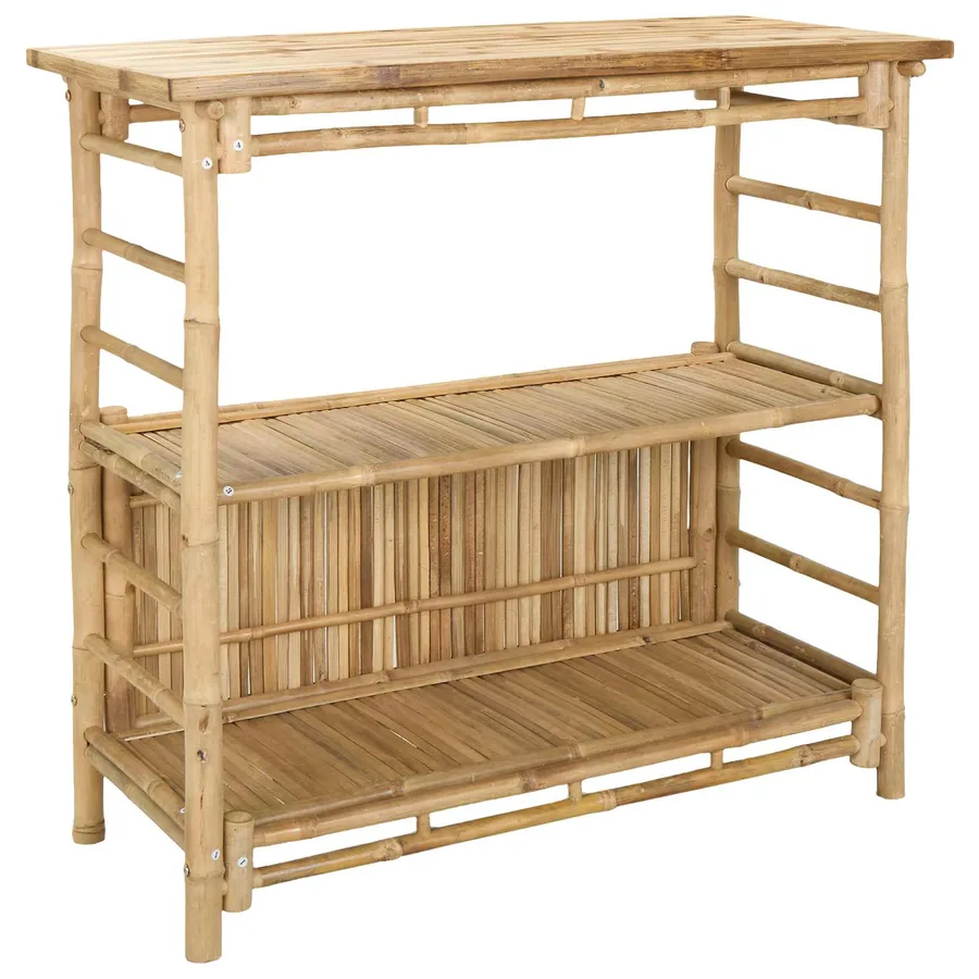 Table de bar extérieure Naturel 110 x 50 x 105 cm Bambou - 5