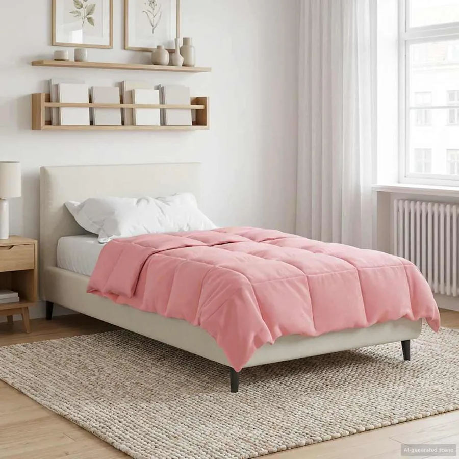 Duvet d'hiver Matelassé Rose 155 x 220 cm Microfibre