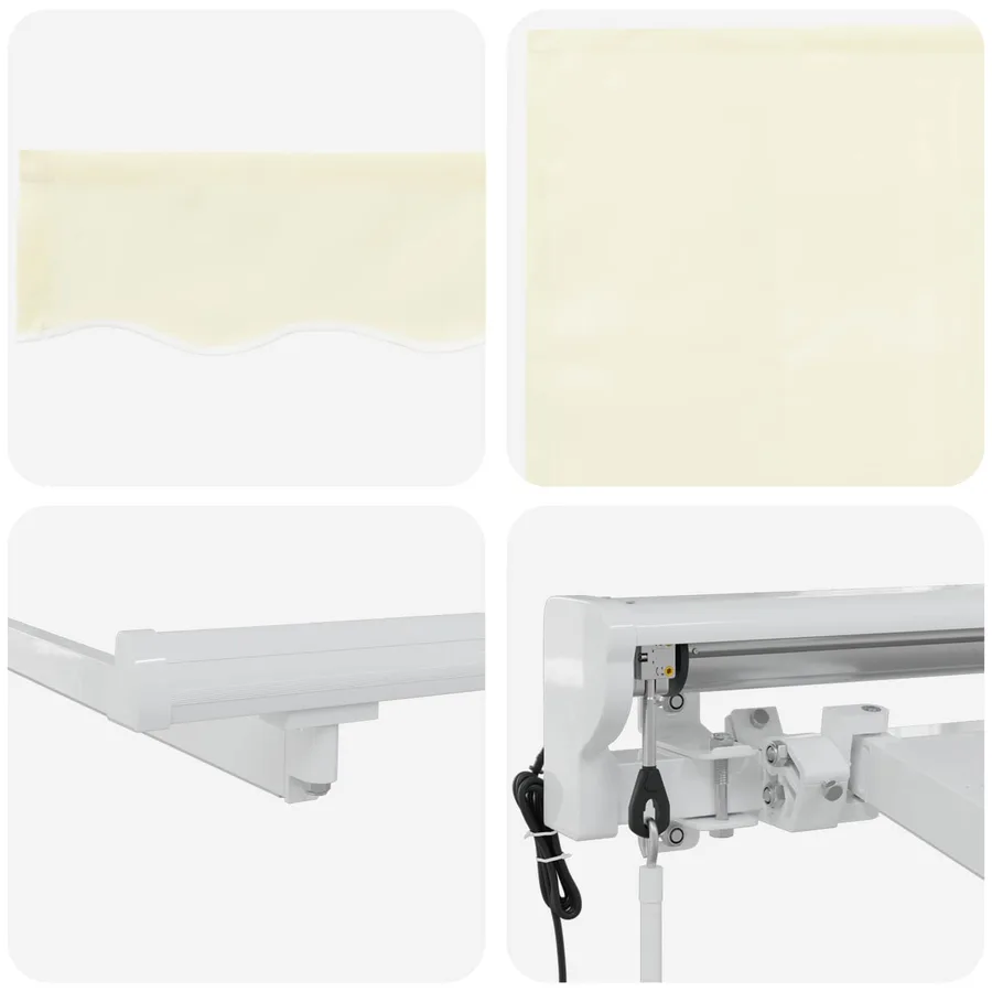 Auvent rétractable électrique Crème et Blanc 3 x 2 m - 9