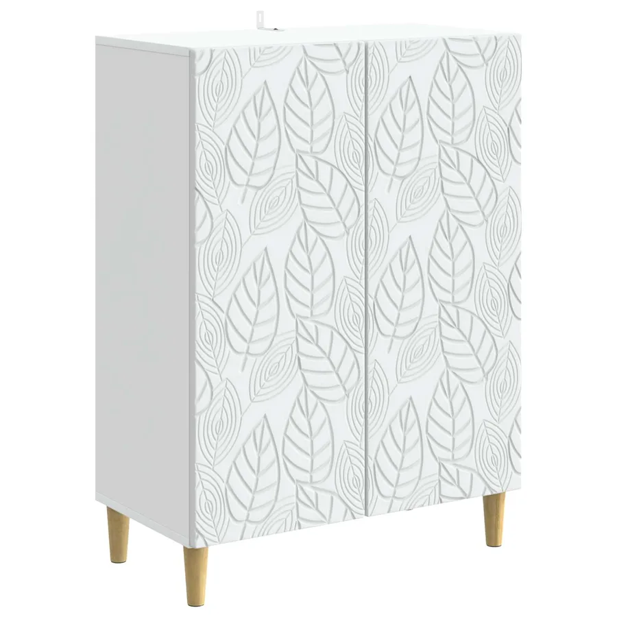 Buffet Blanc 66 x 34,5 x 90 cm Bois d'ingénierie - 2