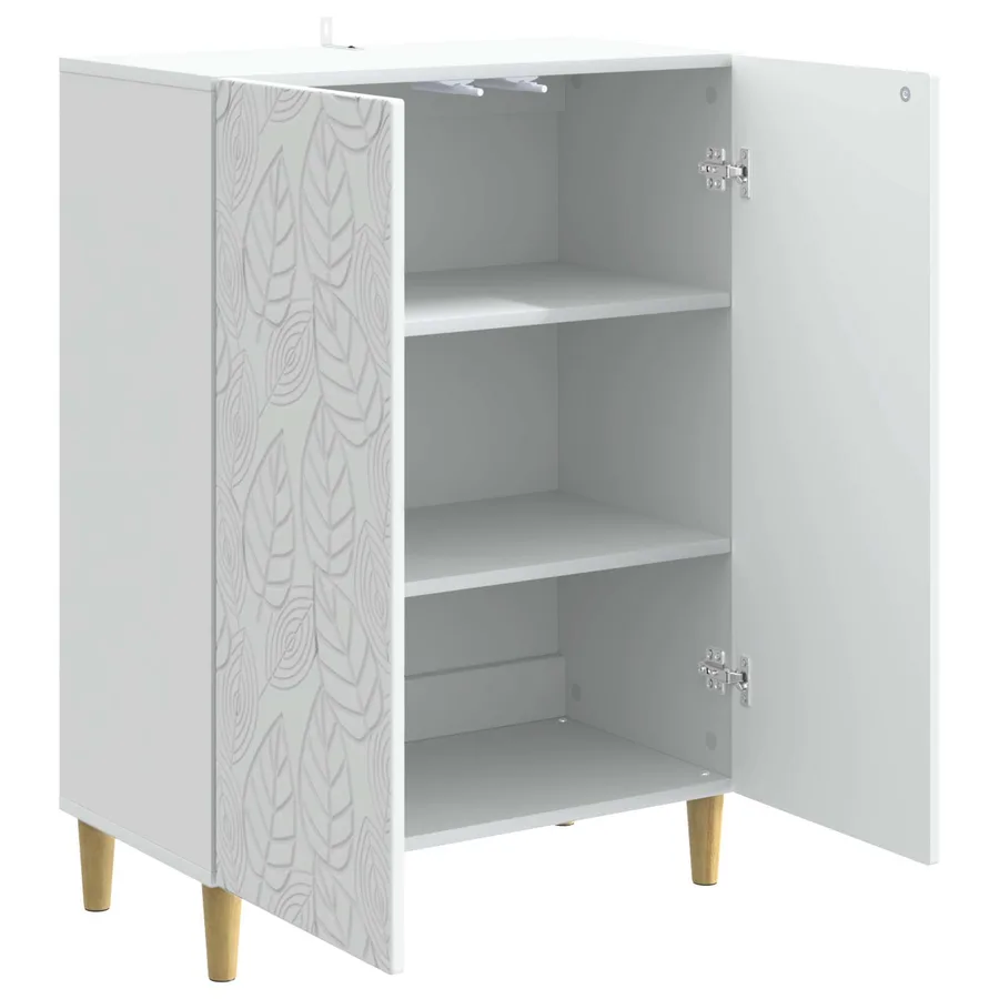 Buffet Blanc 66 x 34,5 x 90 cm Bois d'ingénierie - 4