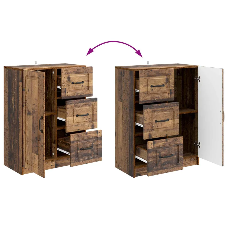 Buffet Bois ancien 66 x 34,5 x 87 cm Bois d'ingénierie - 8