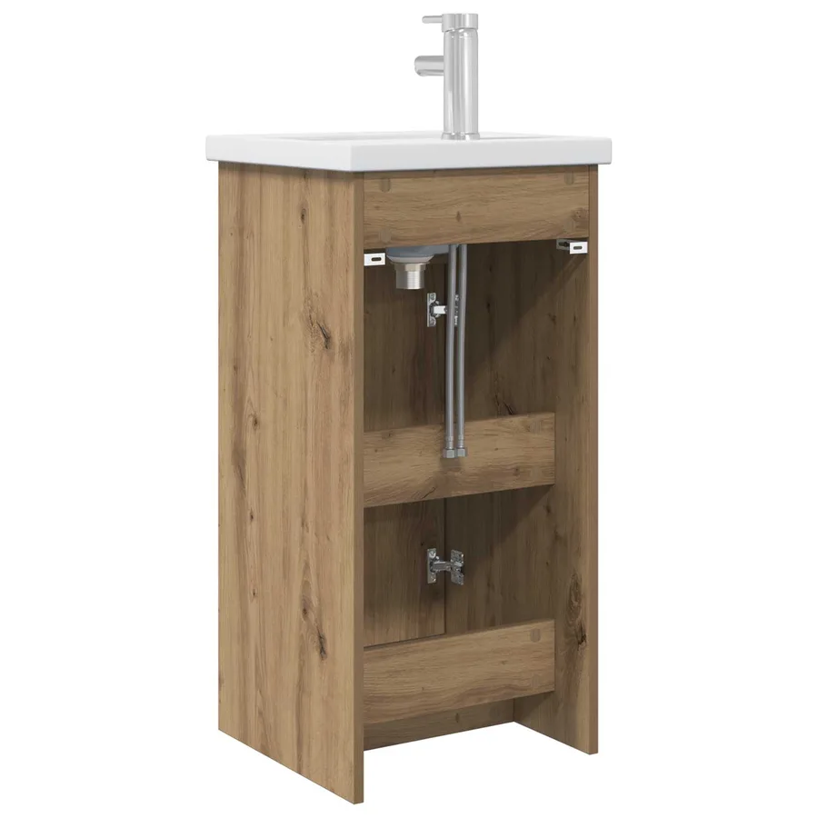 Meuble de salle de bain avec évier Chêne artisanal - 6
