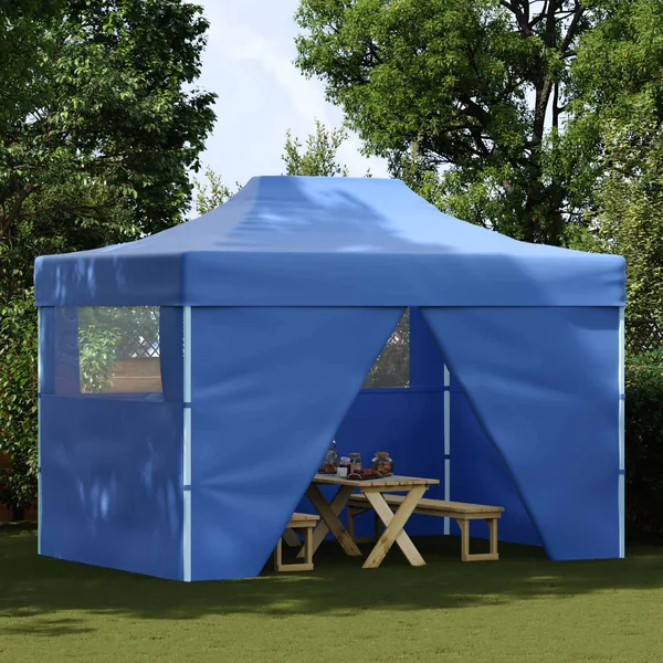Tente de fête Bleu 280 x 410 x 315 cm Tissu Oxford