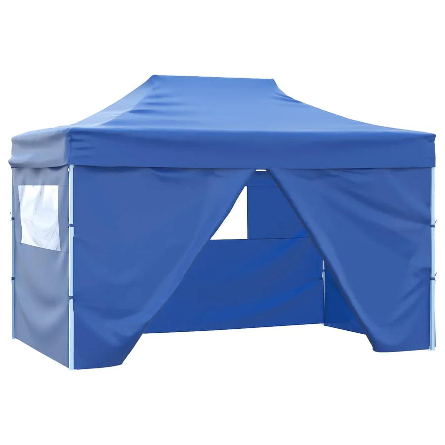 Tente de fête Bleu 280 x 410 x 315 cm Tissu Oxford - 2