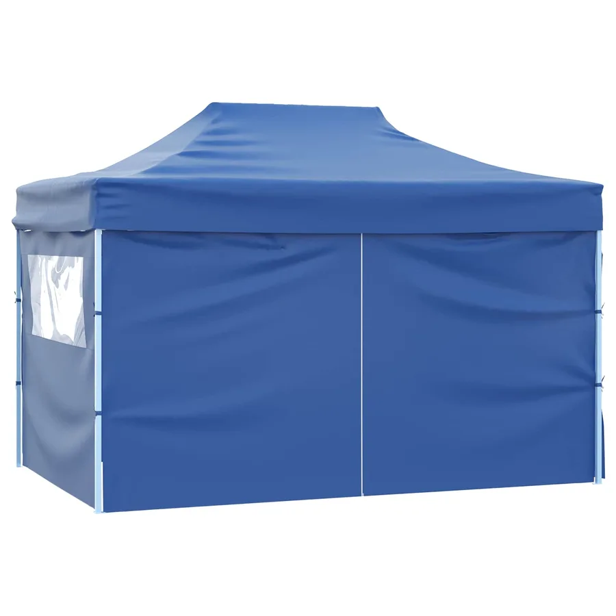 Tente de fête Bleu 280 x 410 x 315 cm Tissu Oxford - 4