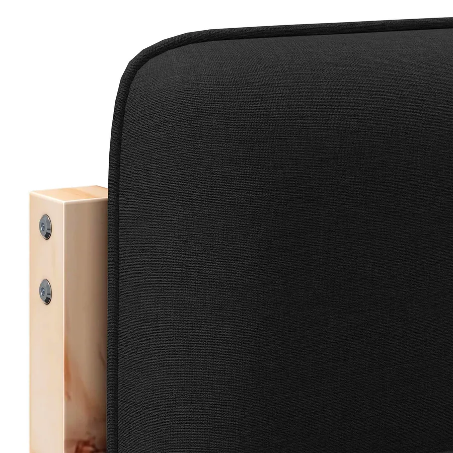 Tête de lit capitonnée Marron et Noir 150 cm Pin massif - 9