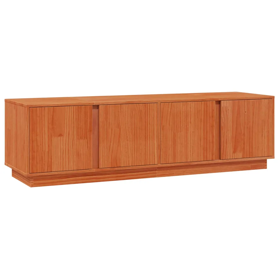 Meuble TV Brun Ciré 140 x 40 x 40 cm Pin massif - 2