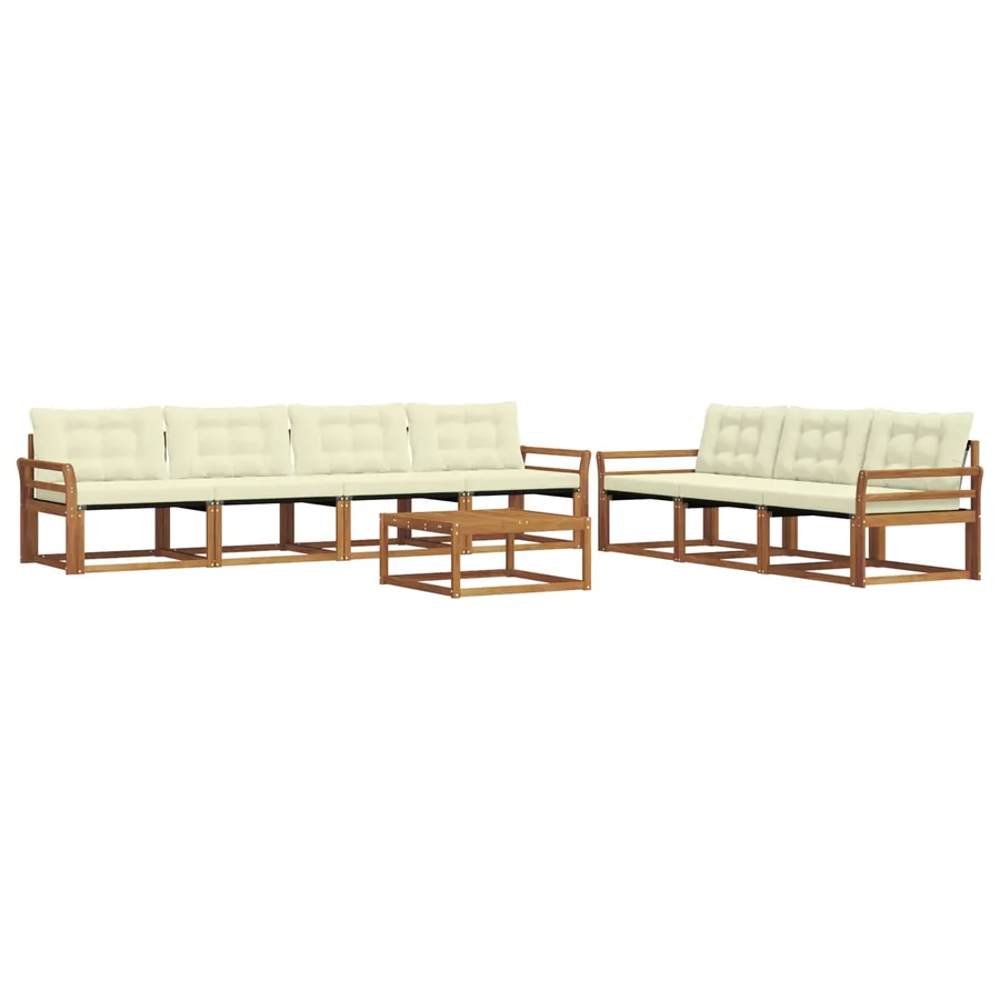 Ensemble de canapés d'extérieur 8 pcs Naturel et Crème - 2