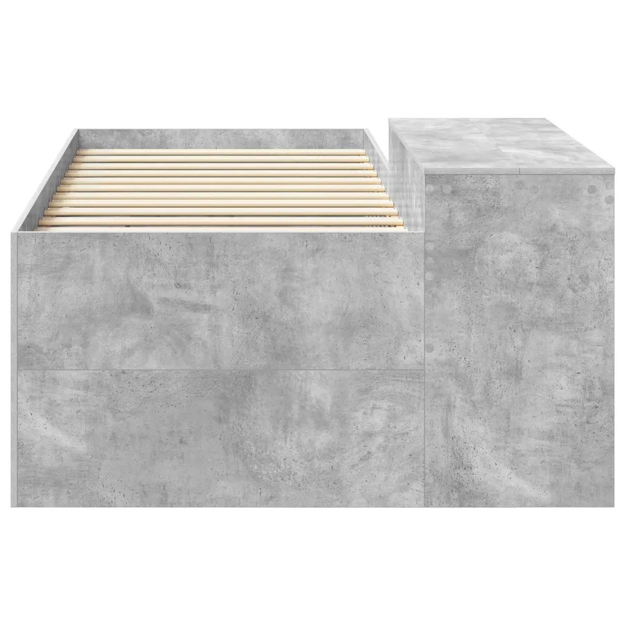 Lit haut pour enfants avec bureau Gris béton 90 x 200 cm - 4
