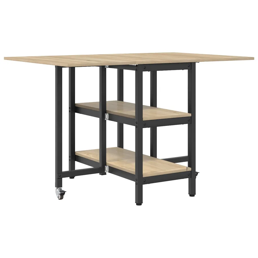Table à dîner 122 x 80 x 76,5 cm Bois d'ingénierie Chêne Sonoma - 7