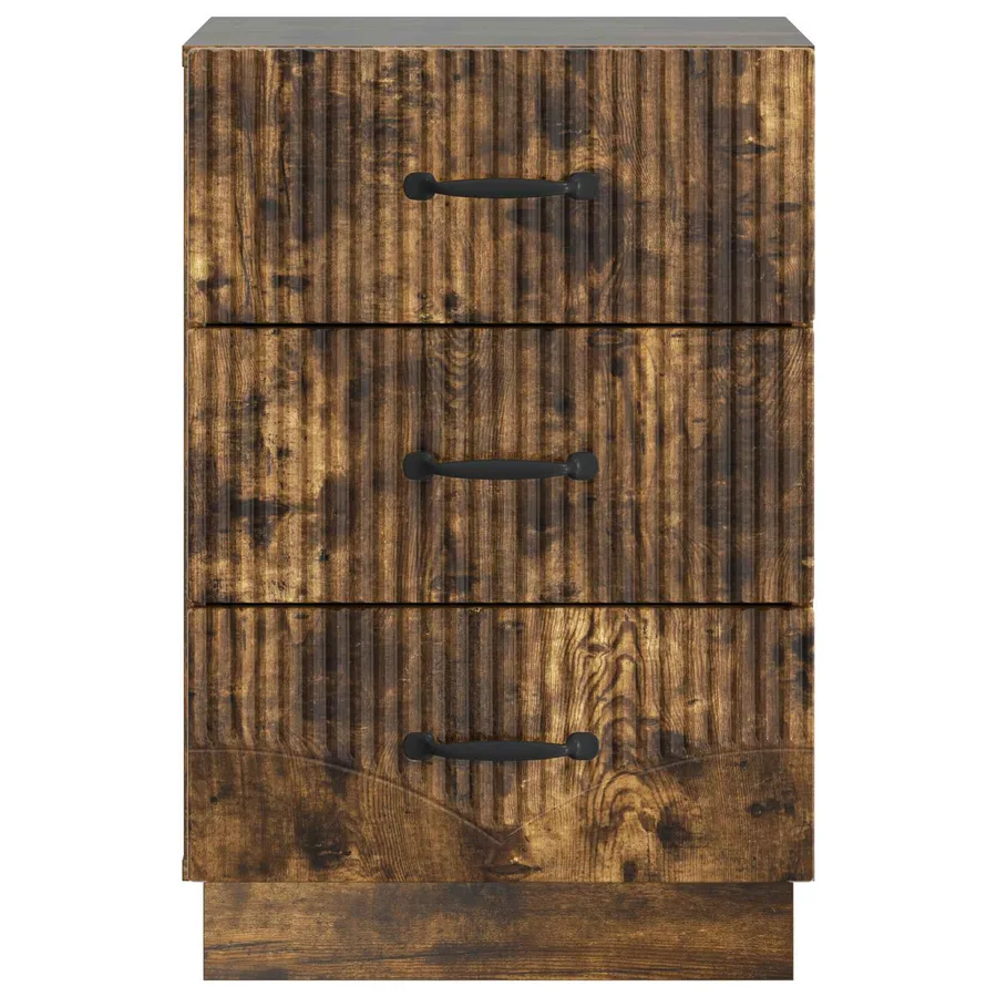 Cabinet de chevet avec tiroir Chêne fumé 43 x 41 x 63,5 cm - 5