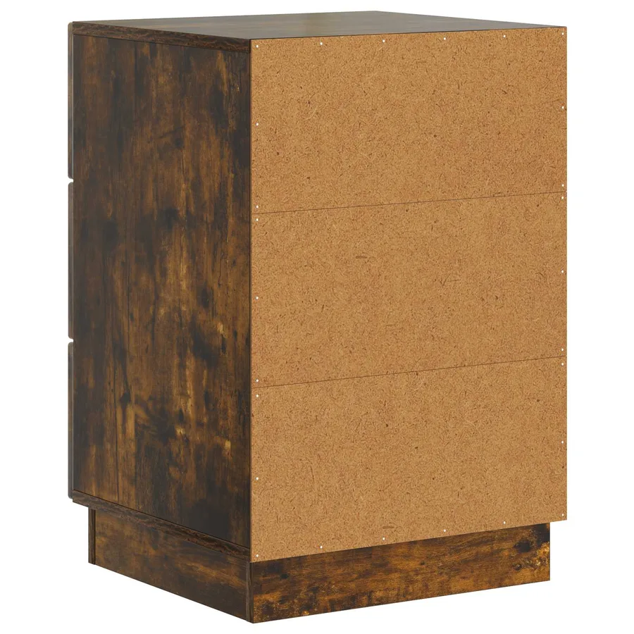Cabinet de chevet avec tiroir Chêne fumé 43 x 41 x 63,5 cm - 7