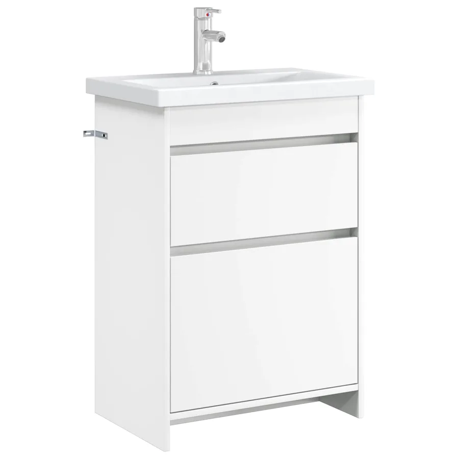 Meuble sous lavabo de salle de bain Blanc 56 x 37,5 x 81 cm - 3
