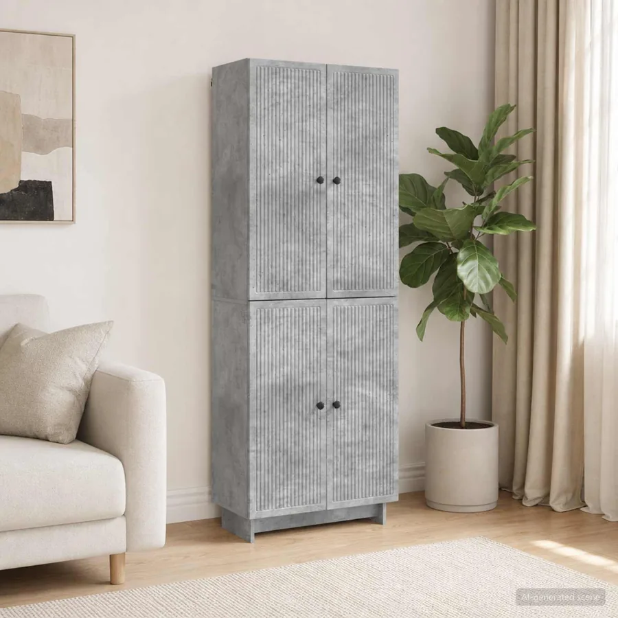 Ensemble de Meubles 2 pcs Gris béton 66 x 34,5 x 90 cm
