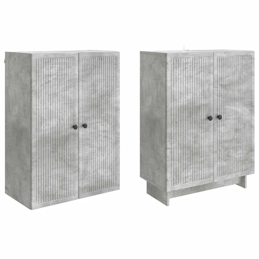 Ensemble de Meubles 2 pcs Gris béton 66 x 34,5 x 90 cm - 4