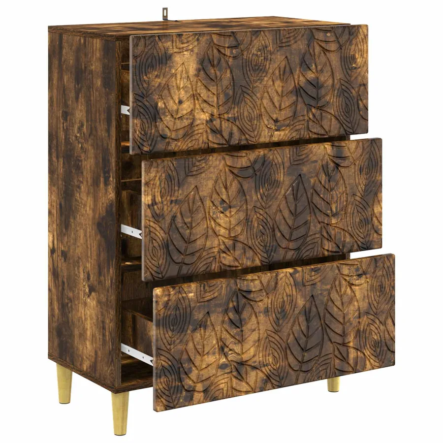 Armoire à tiroirs Chêne fumé 66 x 34,5 x 90 cm - 4