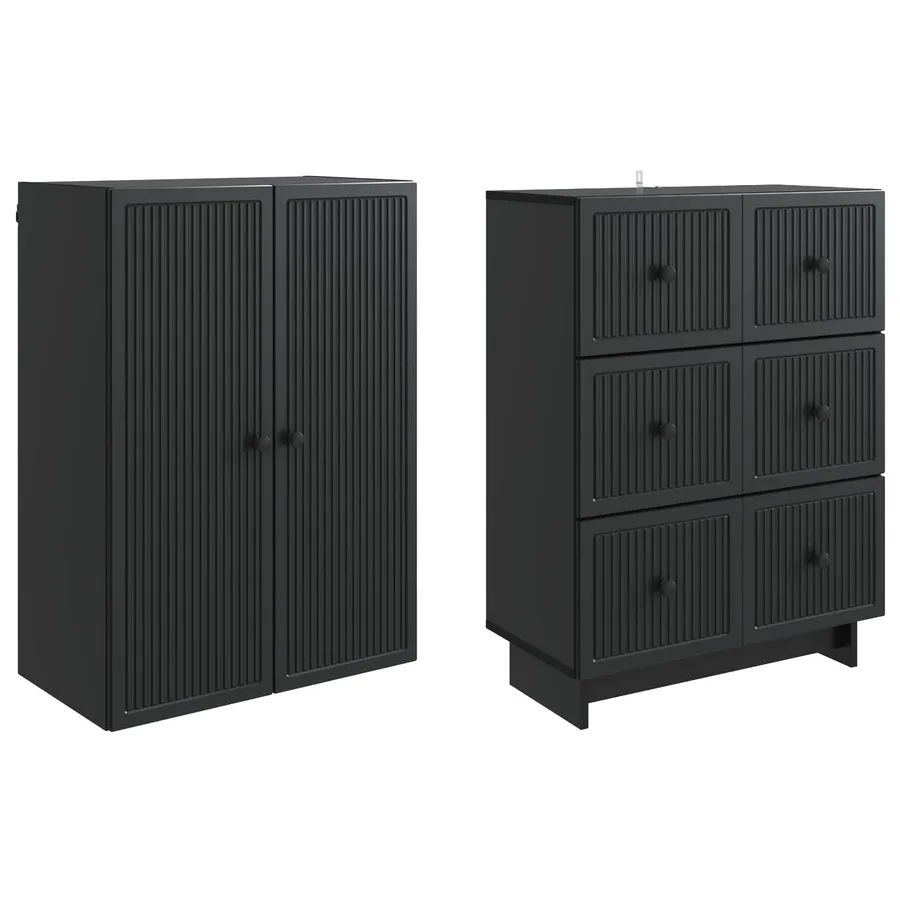 Ensemble de Meubles 2 pcs 66 x 34,5 x 90 cm Bois d'ingénierie - 4