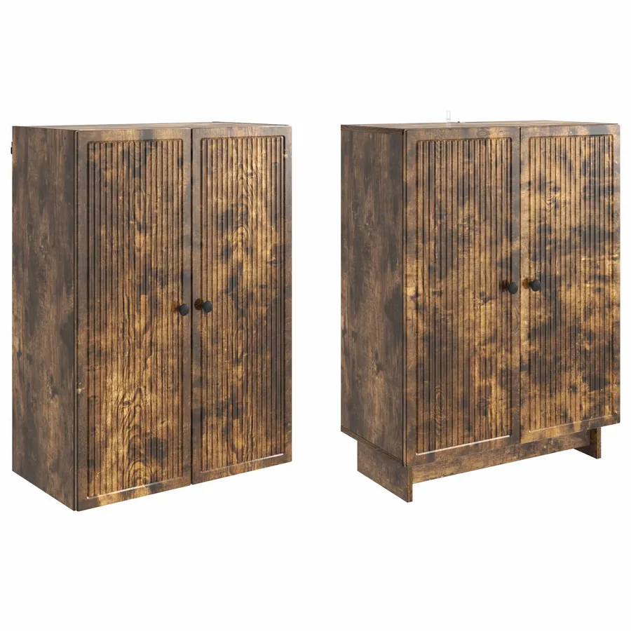 Ensemble de Meubles 2 pcs Chêne fumé 66 x 34,5 x 90 cm - 4