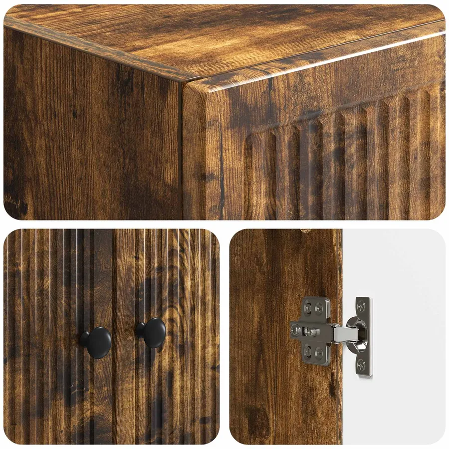 Ensemble de Meubles 2 pcs Chêne fumé 66 x 34,5 x 90 cm - 8
