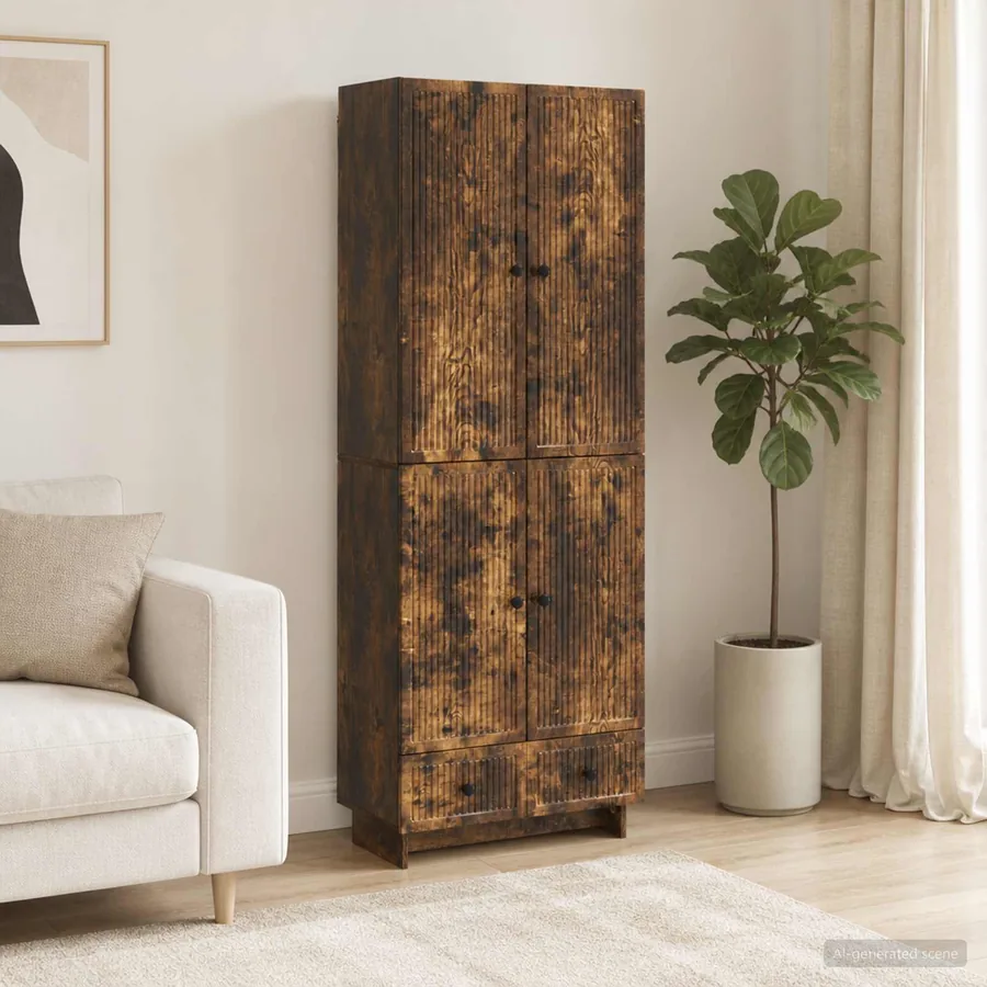 Ensemble de Meubles 2 pcs Chêne fumé 66 x 34,5 x 95 cm