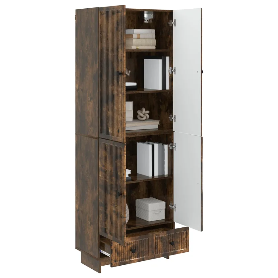 Ensemble de Meubles 2 pcs Chêne fumé 66 x 34,5 x 95 cm - 3