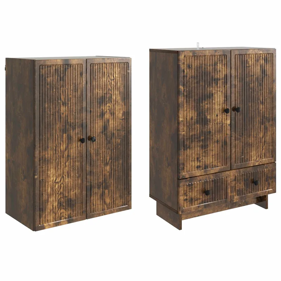 Ensemble de Meubles 2 pcs Chêne fumé 66 x 34,5 x 95 cm - 4