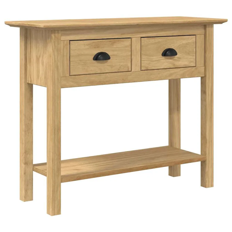 Table console avec tiroir BODO Marron miel 91 x 34.7 x 74 cm - 2