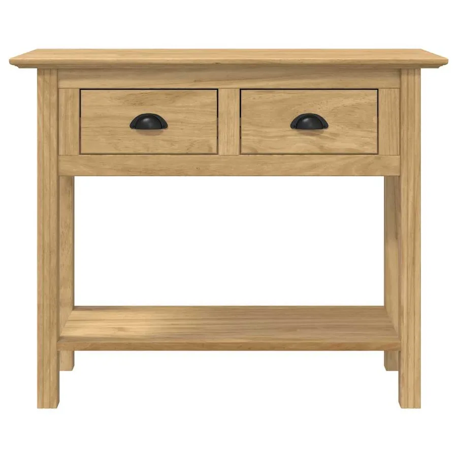 Table console avec tiroir BODO Marron miel 91 x 34.7 x 74 cm - 4