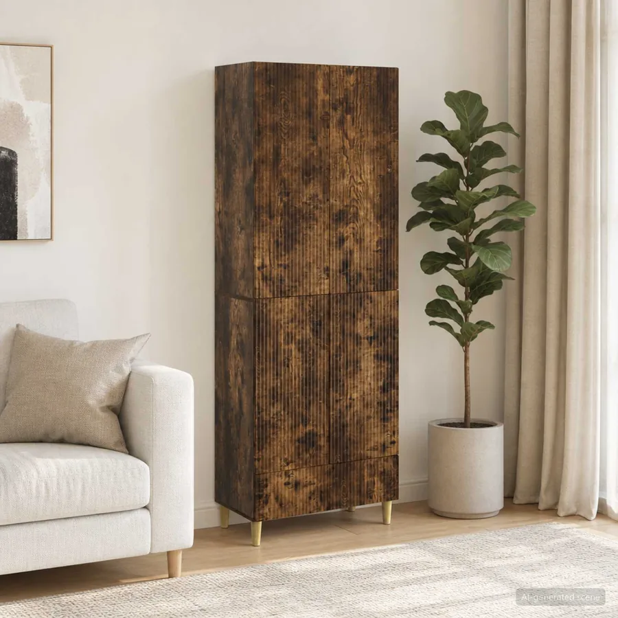 Ensemble de Meubles 2 pcs Chêne fumé 66 x 34,5 x 95 cm