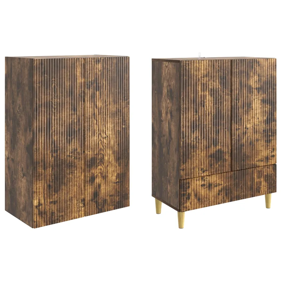 Ensemble de Meubles 2 pcs Chêne fumé 66 x 34,5 x 95 cm - 4