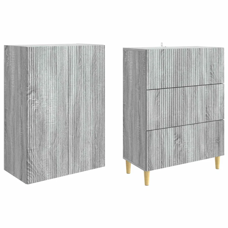 Ensemble de Meubles 2 pcs 66 x 34,5 x 90 cm Bois d'ingénierie - 4