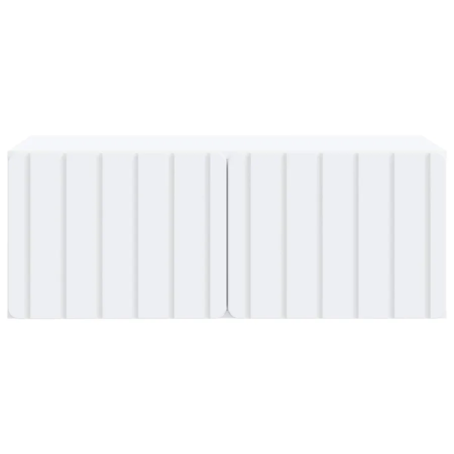 Meuble TV mural 78,5 x 41 x 30 cm Blanc Bois d'ingénierie - 6