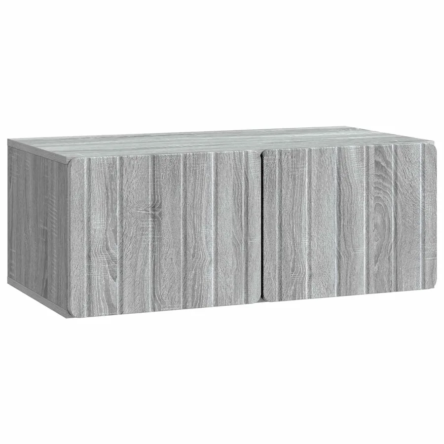 Meuble TV mural 78,5 x 41 x 30 cm Sonoma gris Bois d'ingénierie - 2