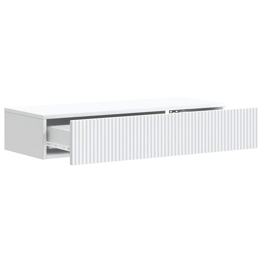 Table d'appoint murale Blanc 87,5 x 34,5 x 17 cm - 4
