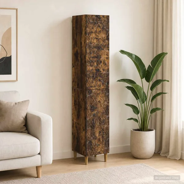 Ensemble de Meubles 2 pcs Chêne fumé Bois d'ingénierie