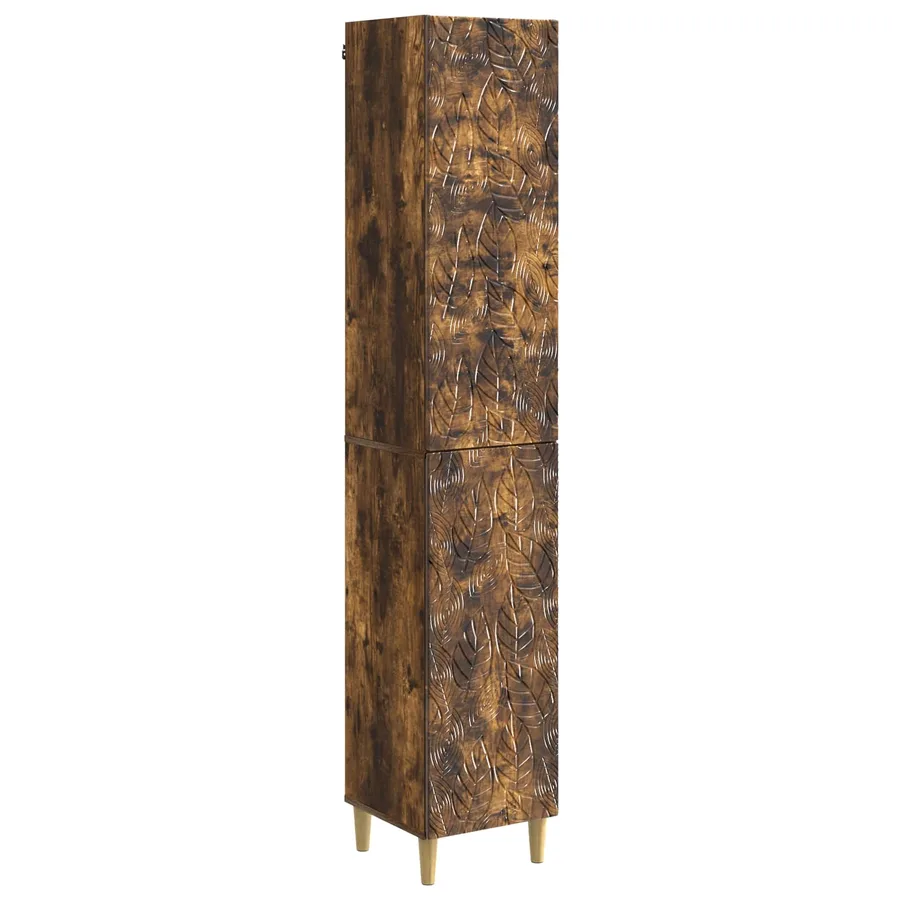 Ensemble de Meubles 2 pcs Chêne fumé Bois d'ingénierie - 2