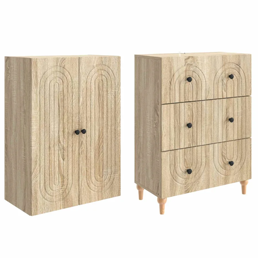 Ensemble de Meubles 2 pcs 66 x 34,5 x 90 cm Bois d'ingénierie - 4