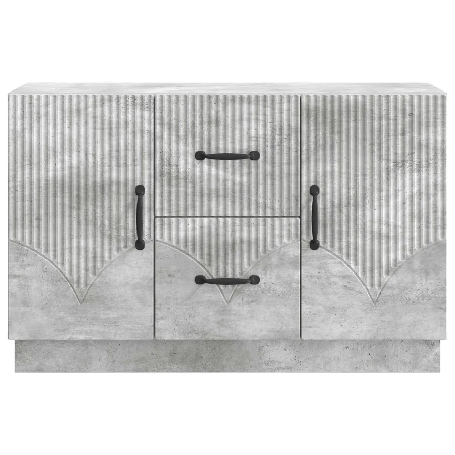 Buffet Gris béton 89 x 34,5 x 57 cm Bois d'ingénierie - 6